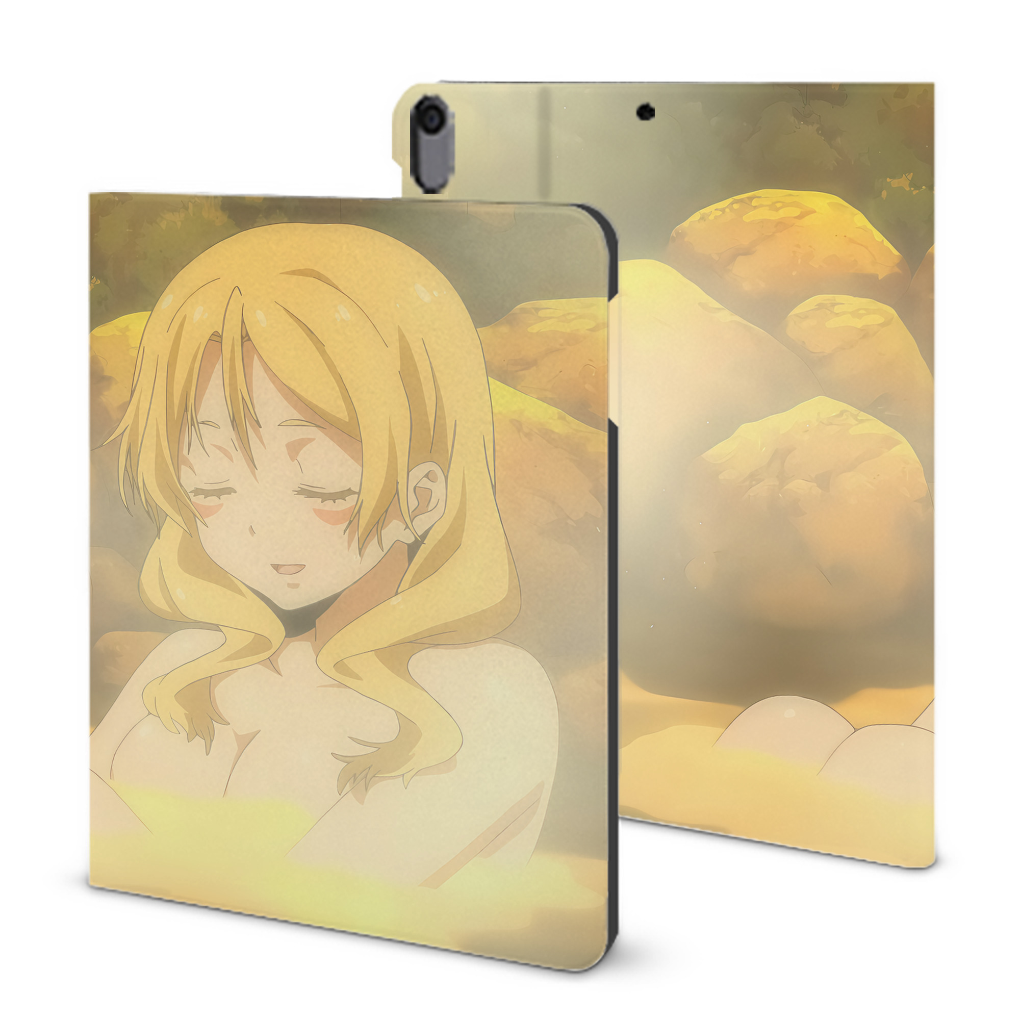 （画像用） 転スラ Regarding Reincarnated to Slime IPad ケース ブック型 PUレザー TPU 耐衝撃 軽量 薄型 ペン収納なし 全面保護 IPad 各モデル対応